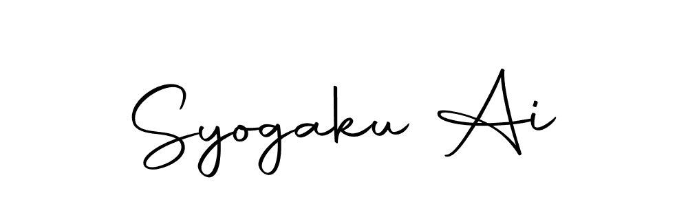 Design your own signature with our free online signature maker. With this signature software, you can create a handwritten (Autography-DOLnW) signature for name Syogaku Ai. Syogaku Ai signature style 10 images and pictures png