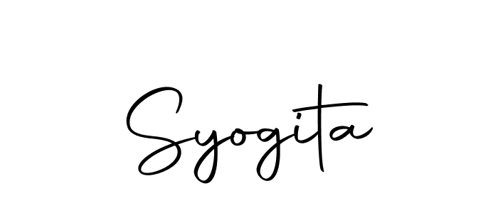 Use a signature maker to create a handwritten signature online. With this signature software, you can design (Autography-DOLnW) your own signature for name Syogita. Syogita signature style 10 images and pictures png