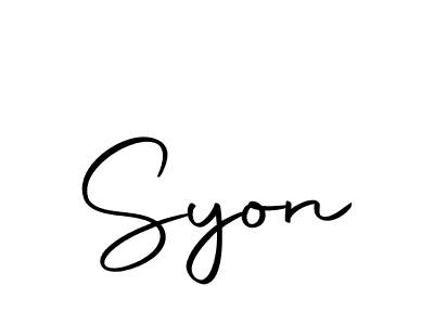 How to make Syon name signature. Use Autography-DOLnW style for creating short signs online. This is the latest handwritten sign. Syon signature style 10 images and pictures png