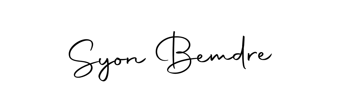 Design your own signature with our free online signature maker. With this signature software, you can create a handwritten (Autography-DOLnW) signature for name Syon Bemdre. Syon Bemdre signature style 10 images and pictures png