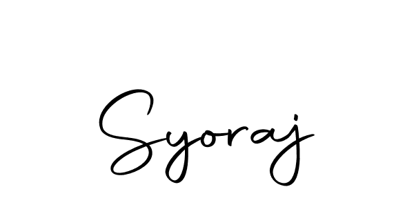 Use a signature maker to create a handwritten signature online. With this signature software, you can design (Autography-DOLnW) your own signature for name Syoraj. Syoraj signature style 10 images and pictures png