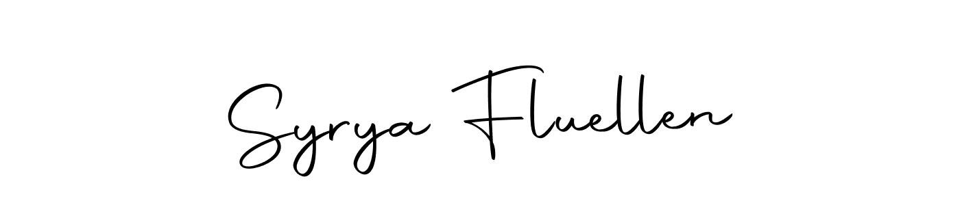 if you are searching for the best signature style for your name Syrya Fluellen. so please give up your signature search. here we have designed multiple signature styles  using Autography-DOLnW. Syrya Fluellen signature style 10 images and pictures png