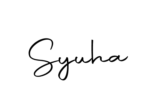 Design your own signature with our free online signature maker. With this signature software, you can create a handwritten (Autography-DOLnW) signature for name Syuha. Syuha signature style 10 images and pictures png