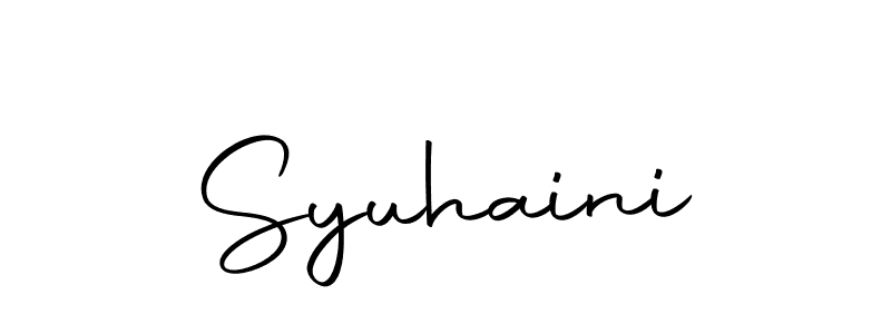 Design your own signature with our free online signature maker. With this signature software, you can create a handwritten (Autography-DOLnW) signature for name Syuhaini. Syuhaini signature style 10 images and pictures png