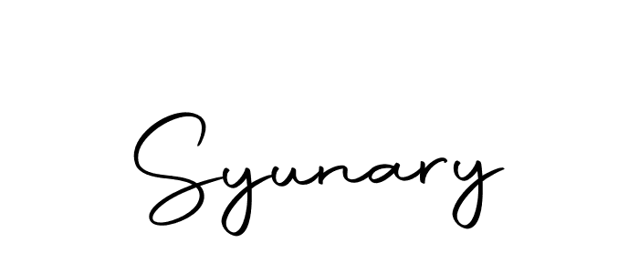Create a beautiful signature design for name Syunary. With this signature (Autography-DOLnW) fonts, you can make a handwritten signature for free. Syunary signature style 10 images and pictures png