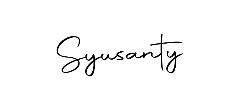 Use a signature maker to create a handwritten signature online. With this signature software, you can design (Autography-DOLnW) your own signature for name Syusanty. Syusanty signature style 10 images and pictures png