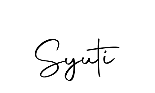 Make a beautiful signature design for name Syuti. With this signature (Autography-DOLnW) style, you can create a handwritten signature for free. Syuti signature style 10 images and pictures png