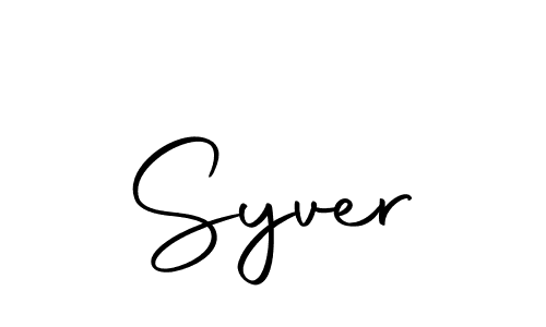 Make a beautiful signature design for name Syver. With this signature (Autography-DOLnW) style, you can create a handwritten signature for free. Syver signature style 10 images and pictures png