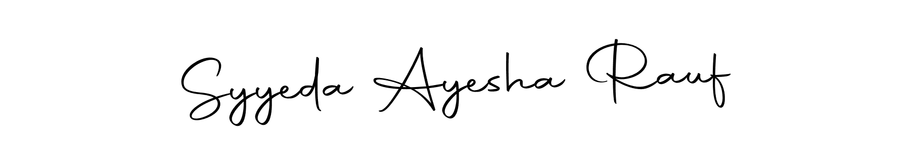 Also we have Syyeda Ayesha Rauf name is the best signature style. Create professional handwritten signature collection using Autography-DOLnW autograph style. Syyeda Ayesha Rauf signature style 10 images and pictures png