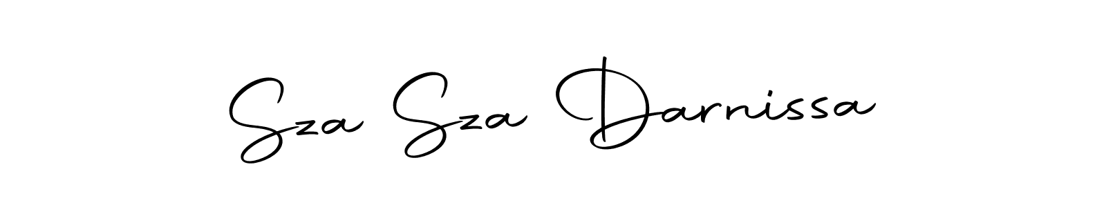 How to make Sza Sza Darnissa name signature. Use Autography-DOLnW style for creating short signs online. This is the latest handwritten sign. Sza Sza Darnissa signature style 10 images and pictures png