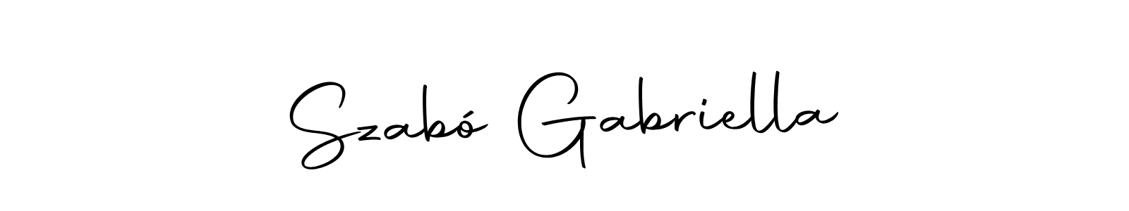 How to make Szabó Gabriella name signature. Use Autography-DOLnW style for creating short signs online. This is the latest handwritten sign. Szabó Gabriella signature style 10 images and pictures png