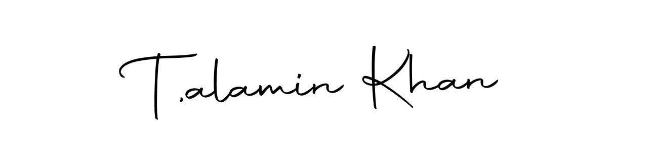 Make a beautiful signature design for name T,alamin Khan. With this signature (Autography-DOLnW) style, you can create a handwritten signature for free. T,alamin Khan signature style 10 images and pictures png
