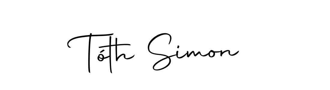 Create a beautiful signature design for name Tóth Simon. With this signature (Autography-DOLnW) fonts, you can make a handwritten signature for free. Tóth Simon signature style 10 images and pictures png