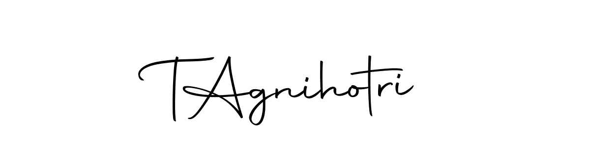 Similarly Autography-DOLnW is the best handwritten signature design. Signature creator online .You can use it as an online autograph creator for name T  Agnihotri. T  Agnihotri signature style 10 images and pictures png