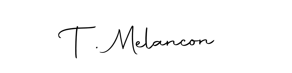 Create a beautiful signature design for name T . Melancon. With this signature (Autography-DOLnW) fonts, you can make a handwritten signature for free. T . Melancon signature style 10 images and pictures png