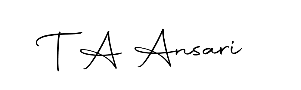 Make a short T A Ansari signature style. Manage your documents anywhere anytime using Autography-DOLnW. Create and add eSignatures, submit forms, share and send files easily. T A Ansari signature style 10 images and pictures png