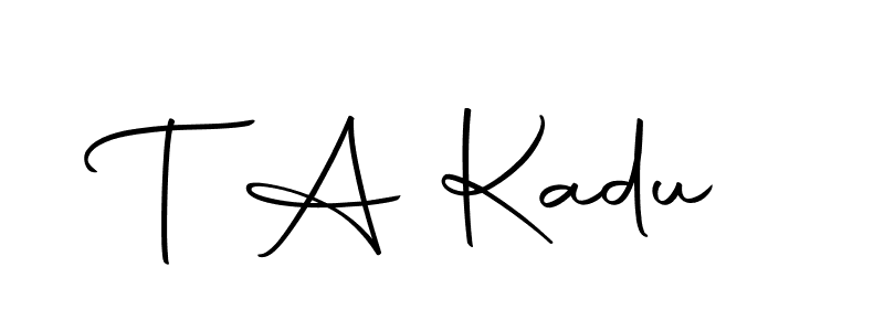 Also You can easily find your signature by using the search form. We will create T A Kadu name handwritten signature images for you free of cost using Autography-DOLnW sign style. T A Kadu signature style 10 images and pictures png