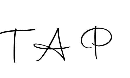 Design your own signature with our free online signature maker. With this signature software, you can create a handwritten (Autography-DOLnW) signature for name T A P. T A P signature style 10 images and pictures png