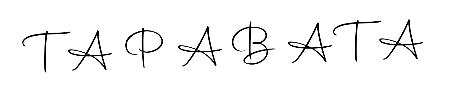 How to make T A P A B A T A name signature. Use Autography-DOLnW style for creating short signs online. This is the latest handwritten sign. T A P A B A T A signature style 10 images and pictures png