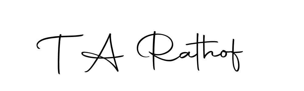 Design your own signature with our free online signature maker. With this signature software, you can create a handwritten (Autography-DOLnW) signature for name T A Rathof. T A Rathof signature style 10 images and pictures png