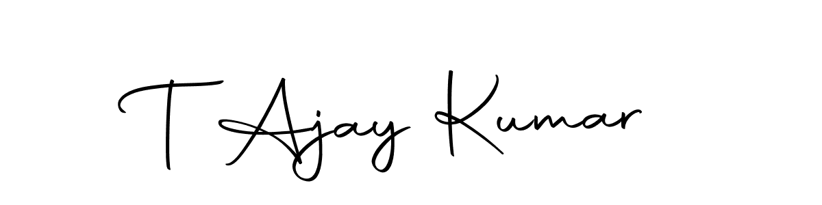 Create a beautiful signature design for name T Ajay Kumar. With this signature (Autography-DOLnW) fonts, you can make a handwritten signature for free. T Ajay Kumar signature style 10 images and pictures png