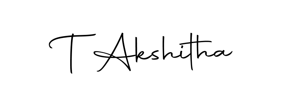 Design your own signature with our free online signature maker. With this signature software, you can create a handwritten (Autography-DOLnW) signature for name T Akshitha. T Akshitha signature style 10 images and pictures png