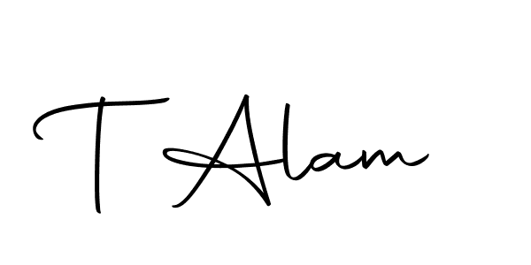 How to make T Alam name signature. Use Autography-DOLnW style for creating short signs online. This is the latest handwritten sign. T Alam signature style 10 images and pictures png