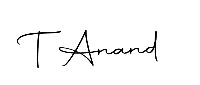 Design your own signature with our free online signature maker. With this signature software, you can create a handwritten (Autography-DOLnW) signature for name T Anand. T Anand signature style 10 images and pictures png
