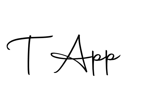 How to Draw T App signature style? Autography-DOLnW is a latest design signature styles for name T App. T App signature style 10 images and pictures png