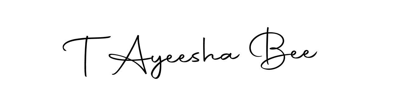 Here are the top 10 professional signature styles for the name T Ayeesha Bee. These are the best autograph styles you can use for your name. T Ayeesha Bee signature style 10 images and pictures png