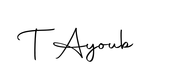 Also You can easily find your signature by using the search form. We will create T Ayoub name handwritten signature images for you free of cost using Autography-DOLnW sign style. T Ayoub signature style 10 images and pictures png
