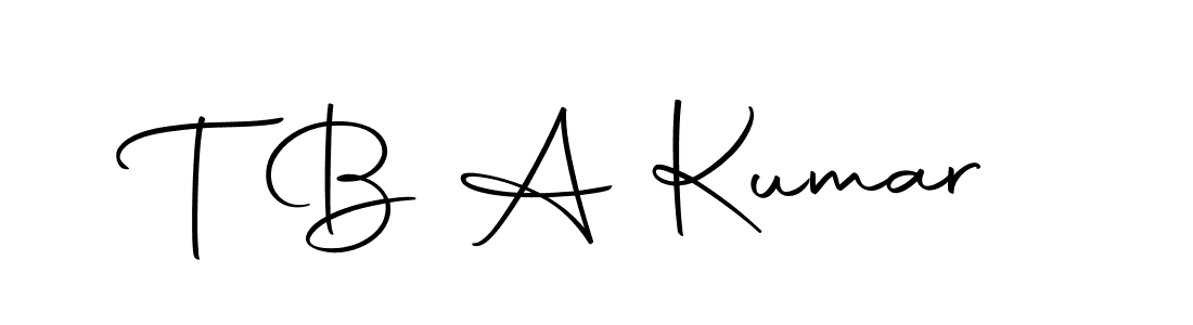 The best way (Autography-DOLnW) to make a short signature is to pick only two or three words in your name. The name T B A Kumar include a total of six letters. For converting this name. T B A Kumar signature style 10 images and pictures png