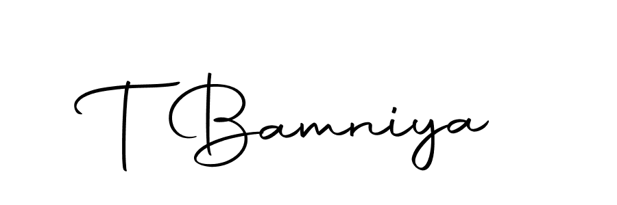 Make a beautiful signature design for name T Bamniya. Use this online signature maker to create a handwritten signature for free. T Bamniya signature style 10 images and pictures png
