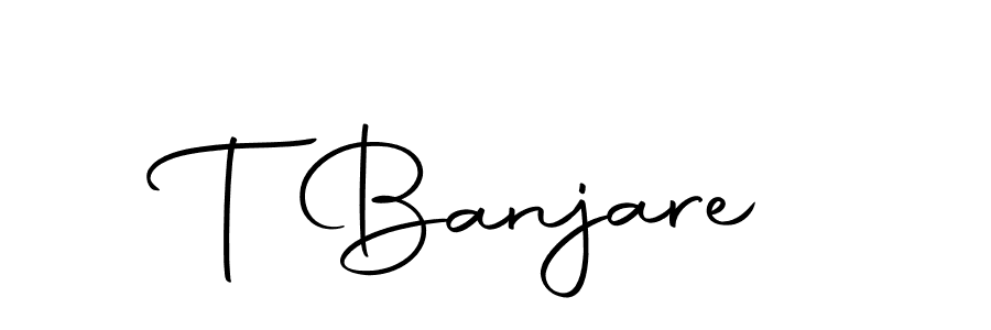 The best way (Autography-DOLnW) to make a short signature is to pick only two or three words in your name. The name T Banjare include a total of six letters. For converting this name. T Banjare signature style 10 images and pictures png