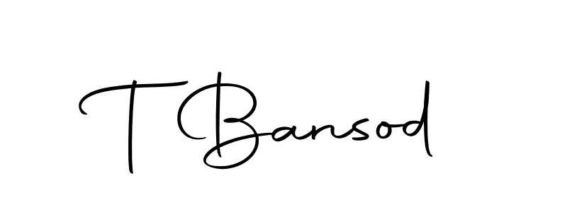 You should practise on your own different ways (Autography-DOLnW) to write your name (T Bansod) in signature. don't let someone else do it for you. T Bansod signature style 10 images and pictures png