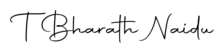 Practice writing T Bharath Naidu with the flow of Autography-DOLnW lettering. A fantastic source of inspiration for developing your personal signature style. T Bharath Naidu signature style 10 images and pictures png