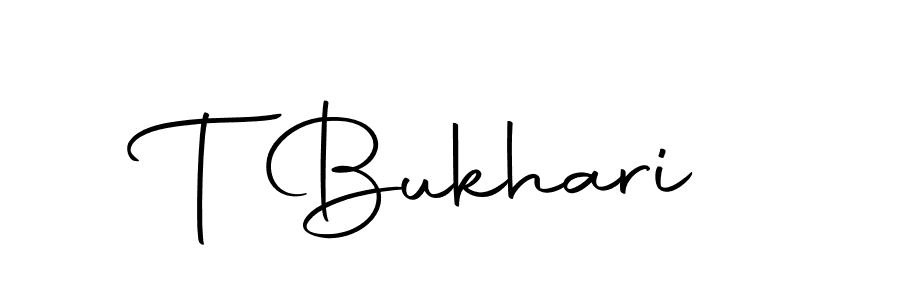 How to make T Bukhari name signature. Use Autography-DOLnW style for creating short signs online. This is the latest handwritten sign. T Bukhari signature style 10 images and pictures png