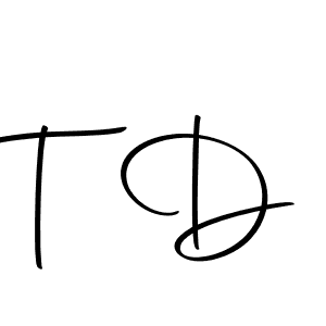 How to make T D signature? Autography-DOLnW is a professional autograph style. Create handwritten signature for T D name. T D signature style 10 images and pictures png