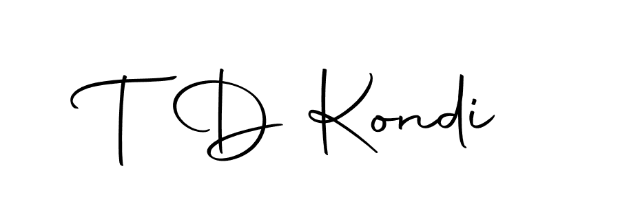 Make a beautiful signature design for name T D Kondi. With this signature (Autography-DOLnW) style, you can create a handwritten signature for free. T D Kondi signature style 10 images and pictures png
