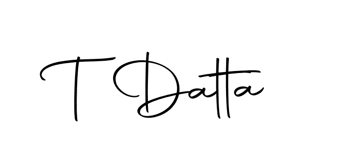 The best way (Autography-DOLnW) to make a short signature is to pick only two or three words in your name. The name T Datta include a total of six letters. For converting this name. T Datta signature style 10 images and pictures png