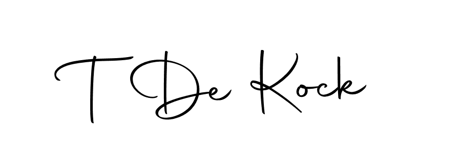 Create a beautiful signature design for name T De Kock. With this signature (Autography-DOLnW) fonts, you can make a handwritten signature for free. T De Kock signature style 10 images and pictures png