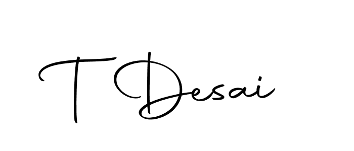 The best way (Autography-DOLnW) to make a short signature is to pick only two or three words in your name. The name T Desai include a total of six letters. For converting this name. T Desai signature style 10 images and pictures png