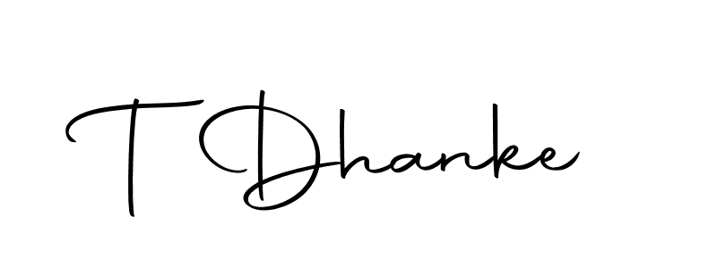 This is the best signature style for the T Dhanke name. Also you like these signature font (Autography-DOLnW). Mix name signature. T Dhanke signature style 10 images and pictures png