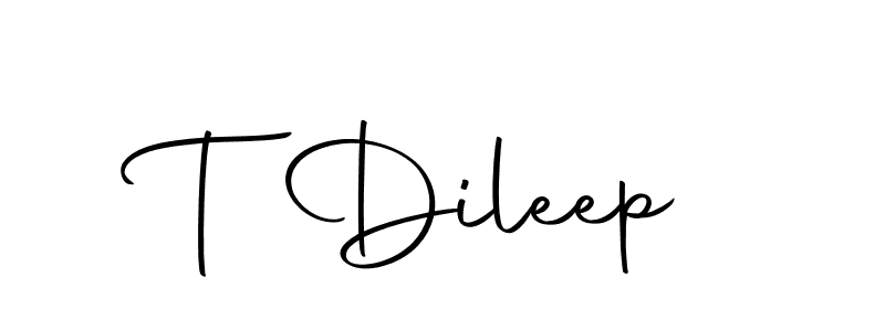 The best way (Autography-DOLnW) to make a short signature is to pick only two or three words in your name. The name T Dileep include a total of six letters. For converting this name. T Dileep signature style 10 images and pictures png