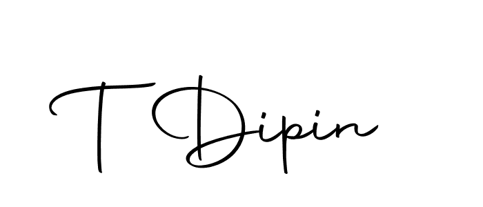 Use a signature maker to create a handwritten signature online. With this signature software, you can design (Autography-DOLnW) your own signature for name T Dipin. T Dipin signature style 10 images and pictures png