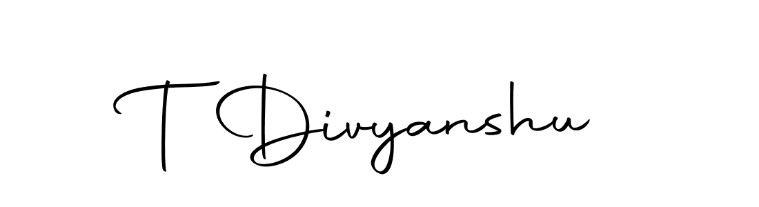 Make a beautiful signature design for name T Divyanshu. With this signature (Autography-DOLnW) style, you can create a handwritten signature for free. T Divyanshu signature style 10 images and pictures png