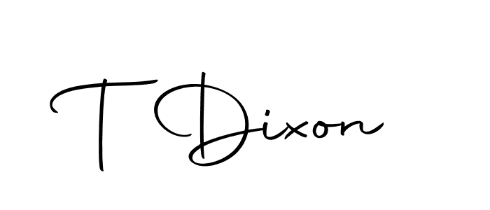 The best way (Autography-DOLnW) to make a short signature is to pick only two or three words in your name. The name T Dixon include a total of six letters. For converting this name. T Dixon signature style 10 images and pictures png