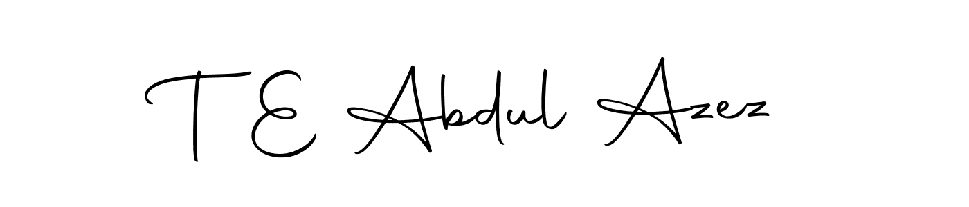 Also we have T E Abdul Azez name is the best signature style. Create professional handwritten signature collection using Autography-DOLnW autograph style. T E Abdul Azez signature style 10 images and pictures png