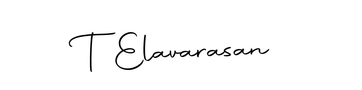 How to make T Elavarasan name signature. Use Autography-DOLnW style for creating short signs online. This is the latest handwritten sign. T Elavarasan signature style 10 images and pictures png