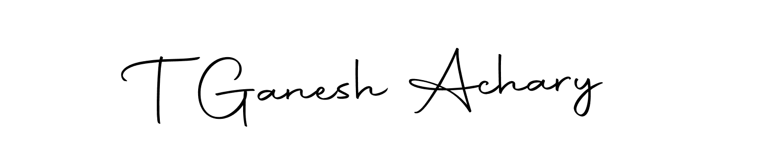 The best way (Autography-DOLnW) to make a short signature is to pick only two or three words in your name. The name T Ganesh Achary include a total of six letters. For converting this name. T Ganesh Achary signature style 10 images and pictures png